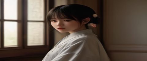 含羞草网站用于创作者选品场景：一位内容创作者在明亮工作室内通过含羞草网站对比筛选视频剪辑工具，屏幕显示详细的编辑评分与摘要信息